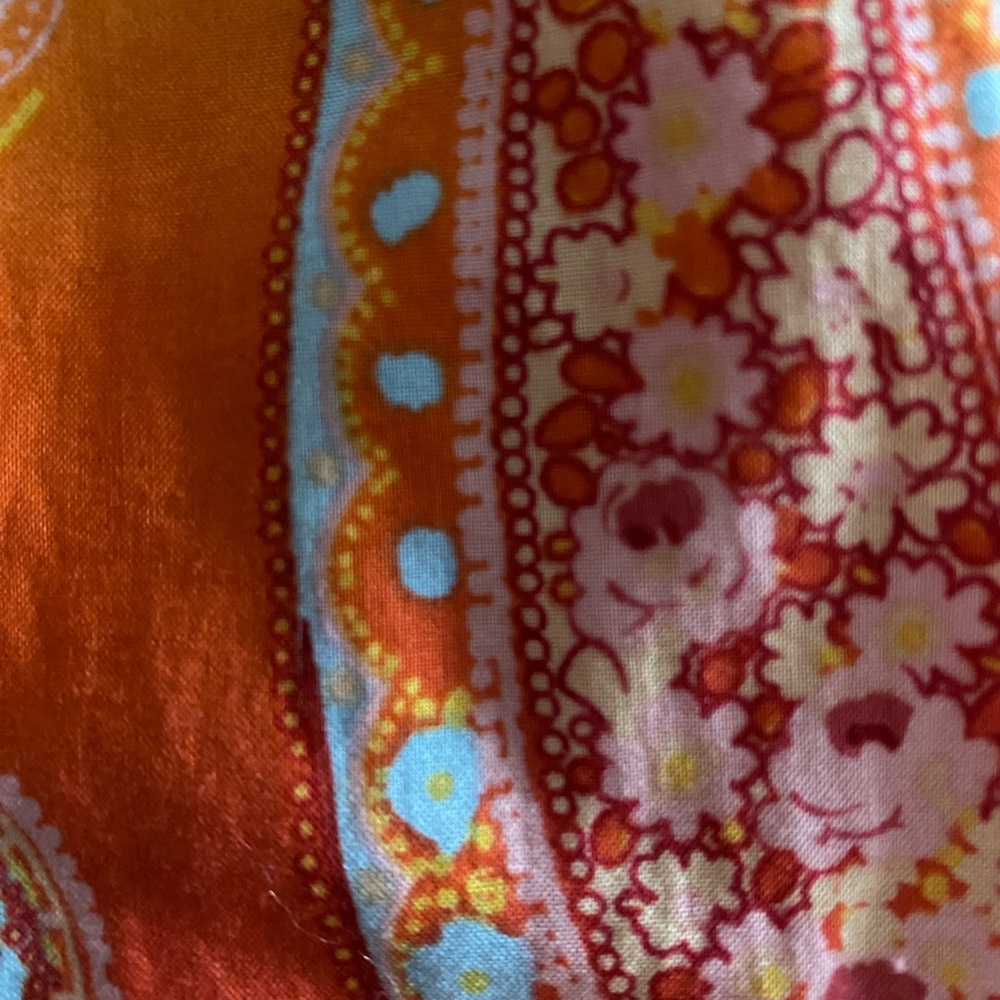 Chaps Vibrant Orange Paisley Maxi Skirt - Picture 6 of 9